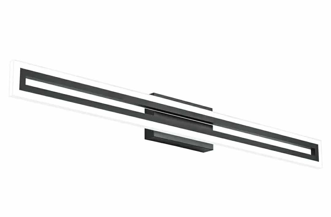 40" Light Fixtures Over Mirror Bathroom Vanity Light Fixtures Black Modern Light Fixture 6000K