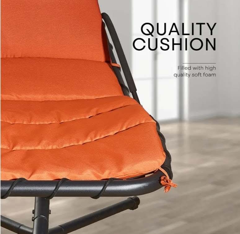 Weatherproof Replacement Cushion Pad and Umbrella for Hanging Lounge Chair - Image 7