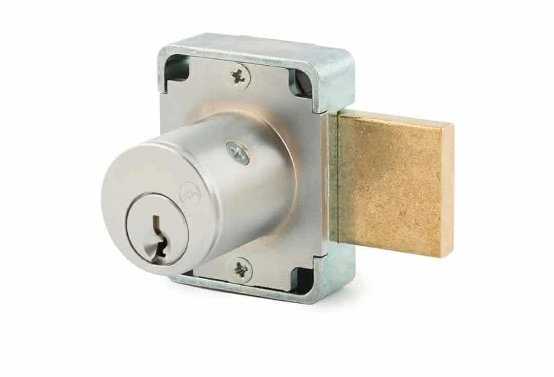 Deadbolt Lock | 7/8” Chrome Key US26D | NATL KA915 Easily Rekeyable Cabinet Door Lock, Keyed Alike | Grade 1 Door Locks with Keys