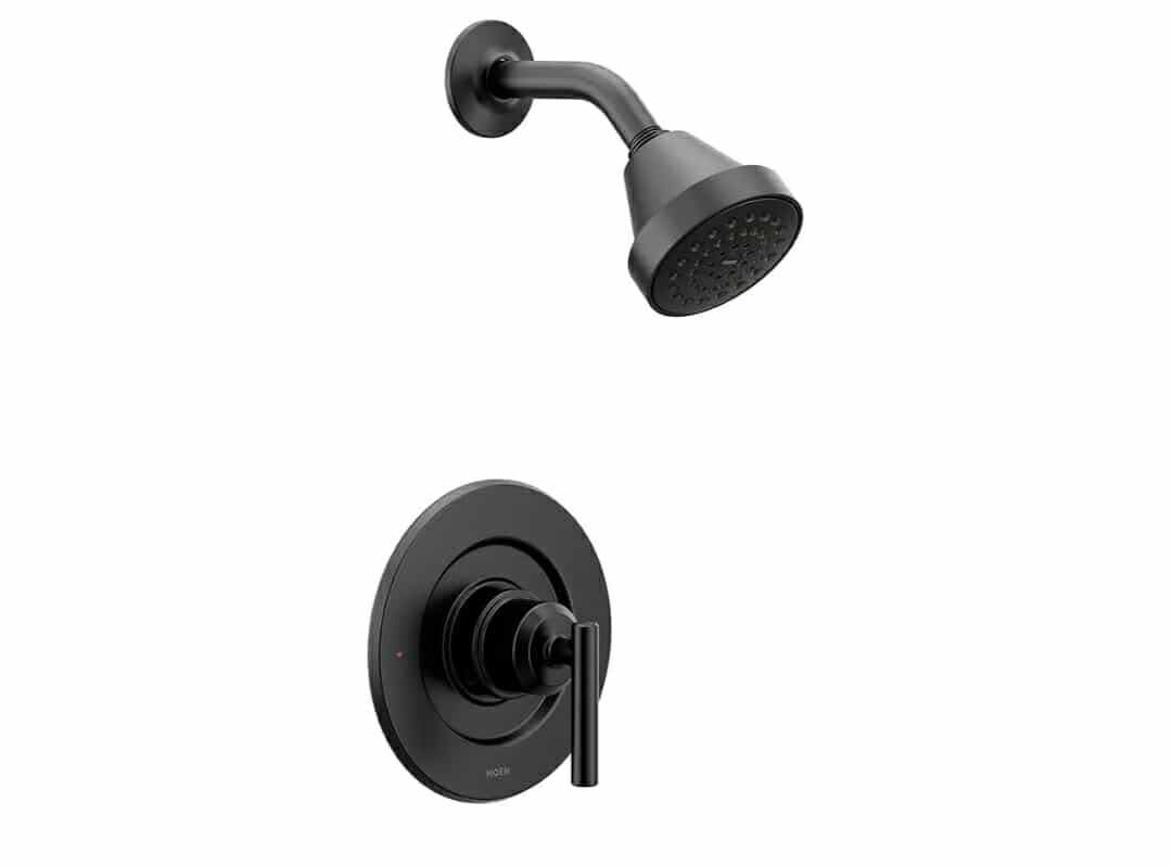Moen Gibson Matte Black Eco-Performance Modern Shower Trim Featuring Bathroom Showerhead and Lever Handle - Image 3