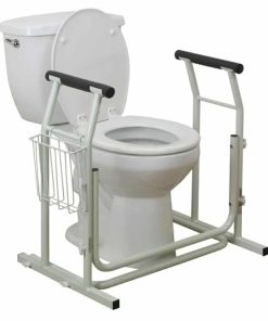 Drive Medical RTL12079 Bathroom Grab Bar for Toilets, White