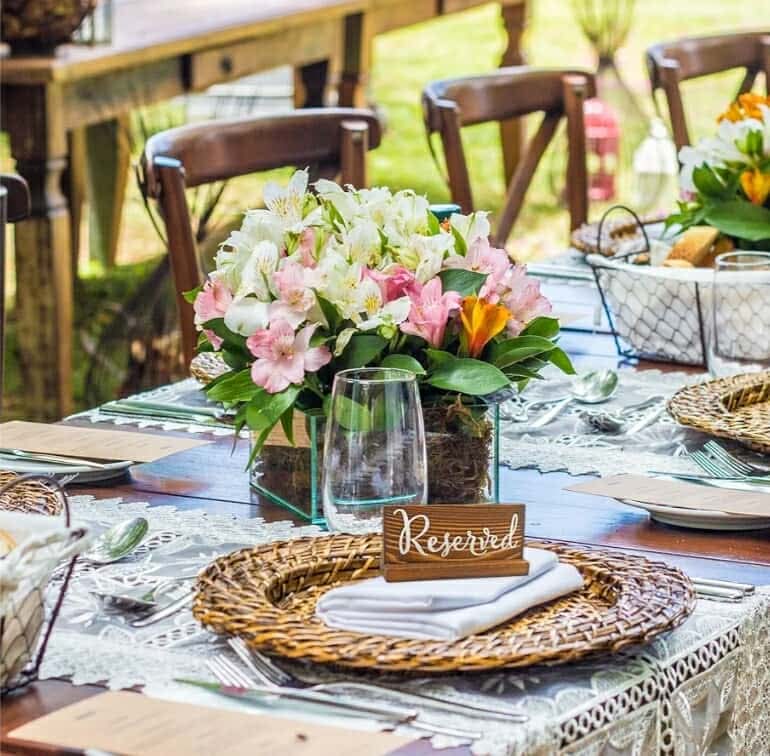 Wooden Reserved Signs for Tables (6-Pack, Brown); Rustic Real Table Signs with Sign Holders - Image 9