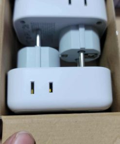 Alternative view of 2 Pack Type E F Plug Adapter USB C, Germany France Power Adaptor with 3 USB Charger Ports, 4 AC Outlets Travel Plug
