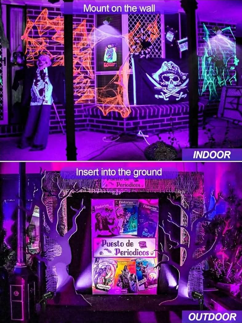 2pk Spotlight 15W LED Black Lights Landscape Lighting Waterproof Outdoor Blacklight - Image 7