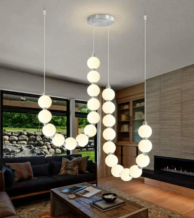 Modern Chandeliers LED Dimmable Light Acrylic Balls Ceiling Pendant Lighting - Image 11