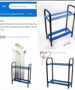 Alternative view of Acrylic Golf Club Organizers Golf Club Display Golf Putter Rack 18-Hole