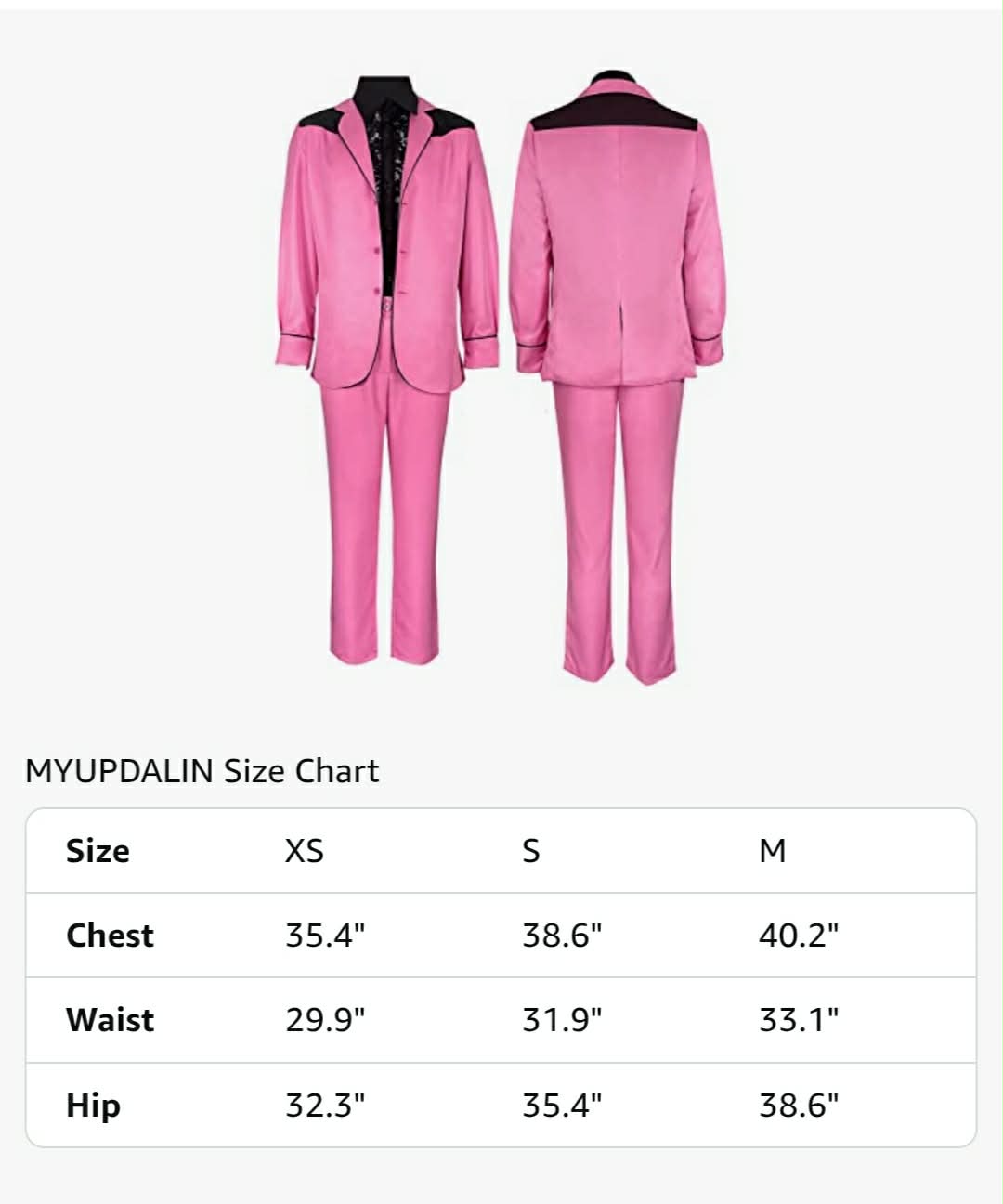 Mens Suit Cosplay Costume Halloween Uniform Outfits Blazer Jacket Shirt and Pants, XS - Image 7