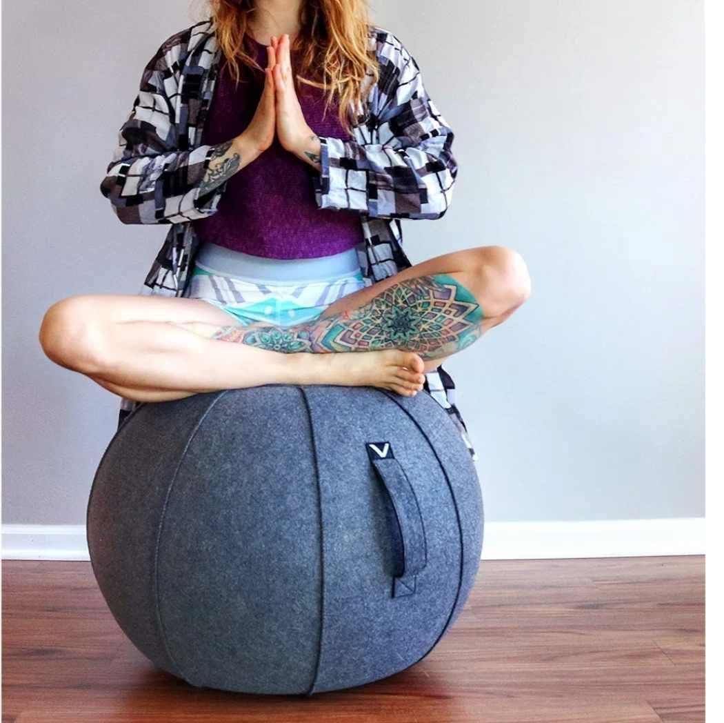 Premium Ergonomic Sitting Ball Chair, Felt, Standard Size (22 to 24 inches) - Image 4