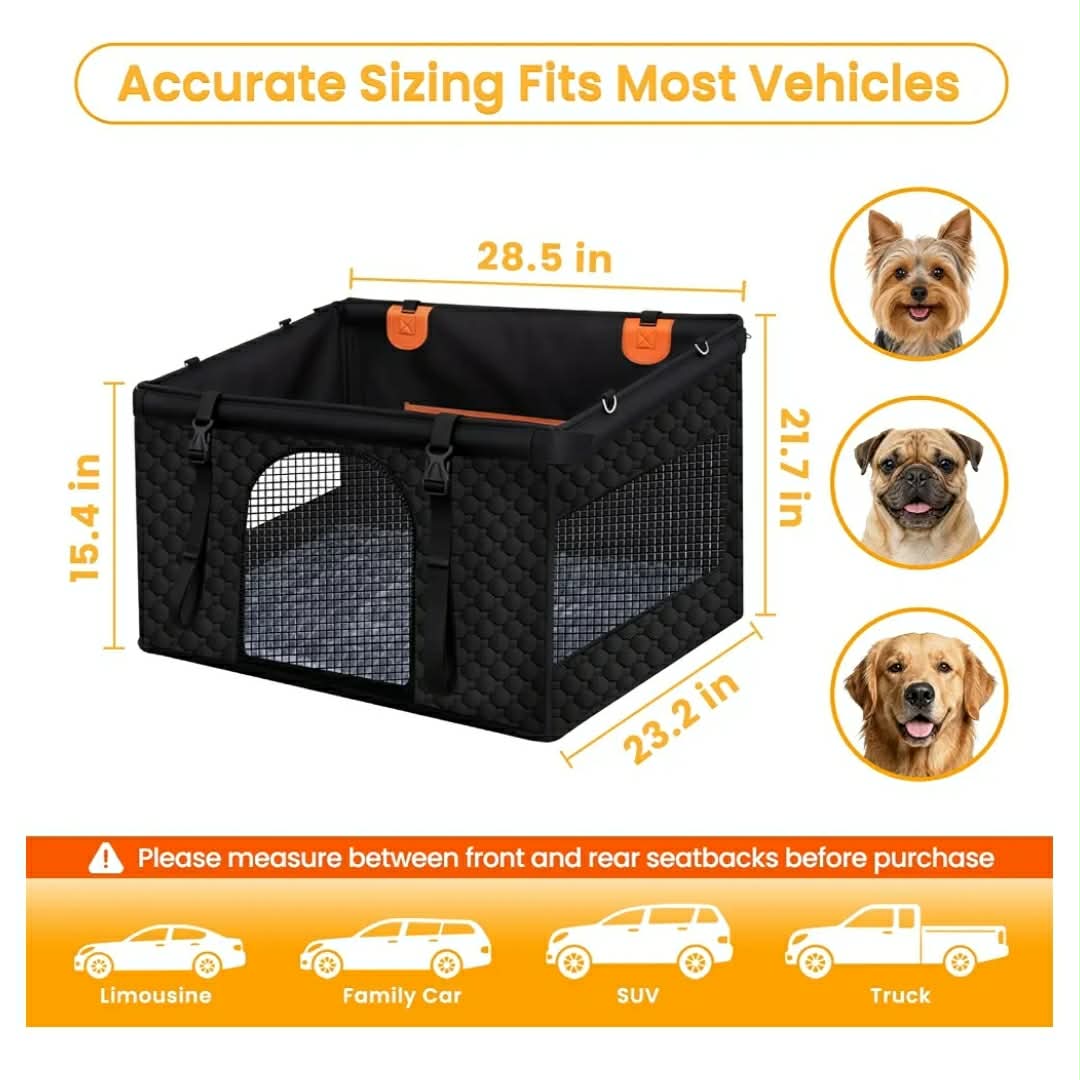 XL Large Dog Car Seat Cover with Dog Bed Mat for Back Seat Half - Image 3