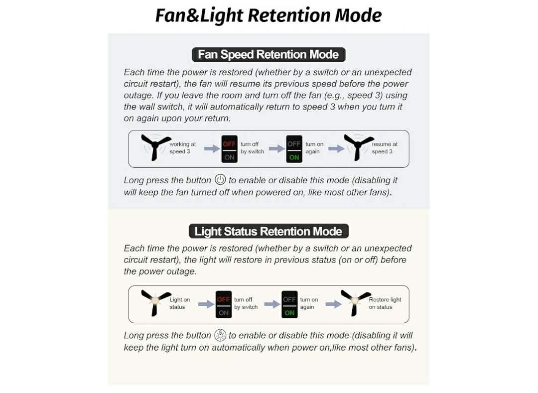 42 Inch Ceiling Fan with Lights, Remote Control, Dimmable, Solid Wood Blades, Power-Off Memory, Quiet DC Motor, Modern Brushed Nickel Ceiling Fan - Image 8