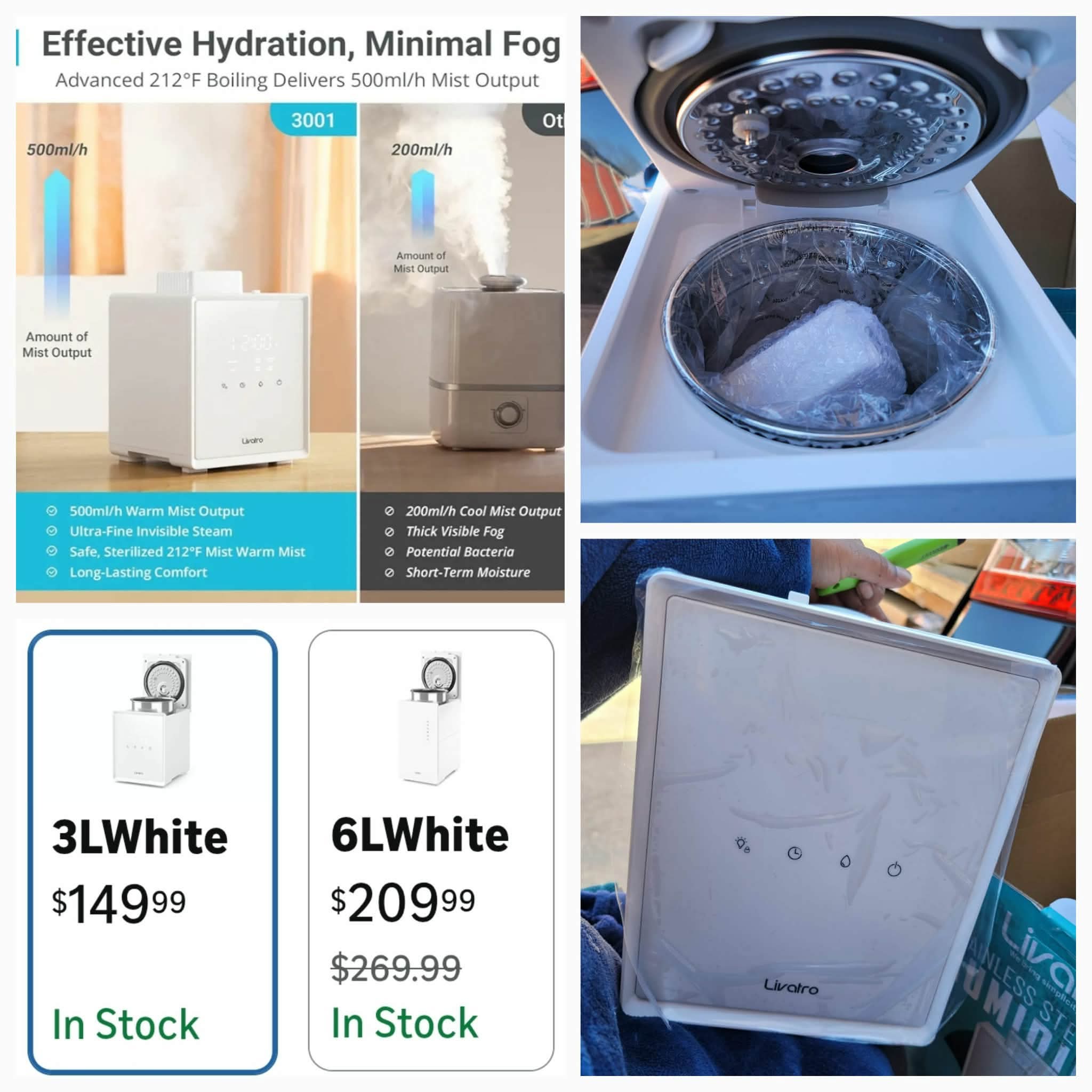 Stainless Steel Humidifier, 3L Warm Mist Humidifier, Easy Clean with Warm Steam Humidifier, Healthy Air Mist Humidifiers - Image 3