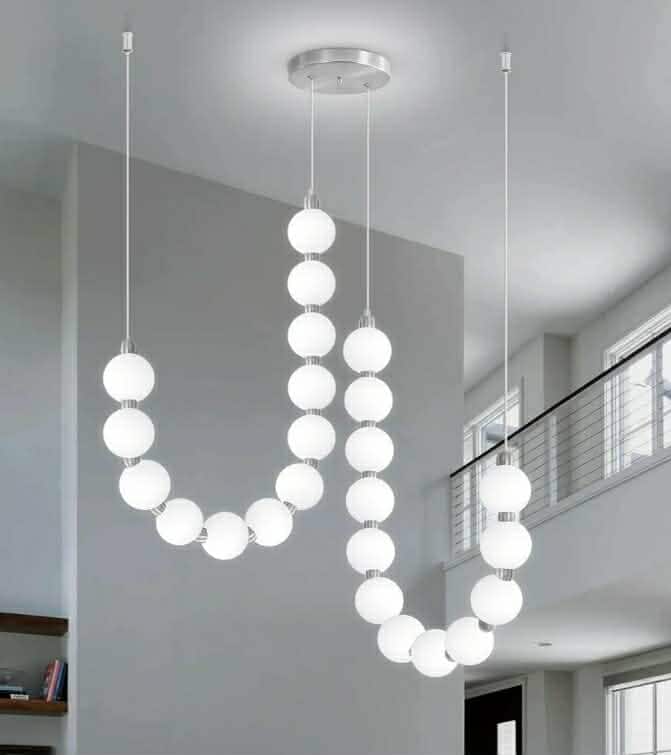 Modern Chandeliers LED Dimmable Light Acrylic Balls Ceiling Pendant Lighting