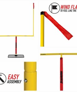 Franklin Sports Authentic Steel Football Goal Post 8.5' x 5.5' - Post for Kids - Football Goal Post Set - Kicking Field Goals