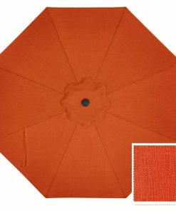 5-Year Non Fading 9FT Patio Umbrella Replacement Canopy Only (Orange)