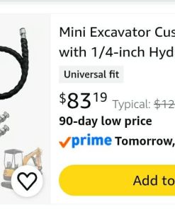 Alternative view of Mini Excavator Cushion Valve Kit with 1/4-inch Hydraulic Hose with M14x1.5 Threaded End