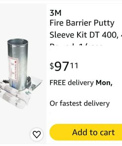 Alternative view of 3M Fire Barrier Putty Sleeve Kit DT 400, 4 in Round, 1/case