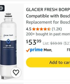 Alternative view of BORPLFTR50 Compatible with Bosch 11025825 Water Filter 2 Pk