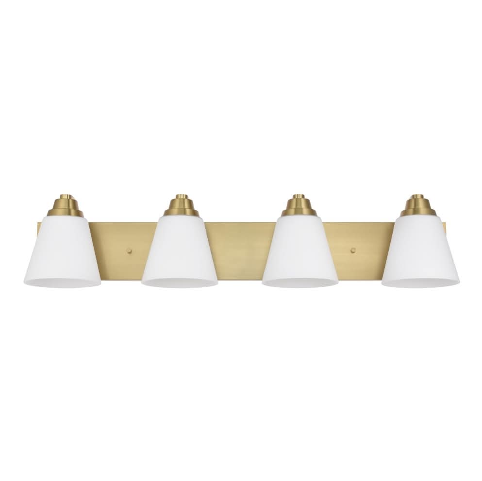 Aged Brass Bathroom Vanity Light, 4-Light Bathroom Light Fixtures Over Mirror, Traditional Vanity Lights