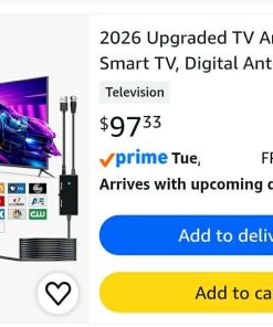 Alternative view of TV Antenna for Smart TV, Digital Antenna for Local Channels, 3200+ Miles Range TV Antenna Indoor