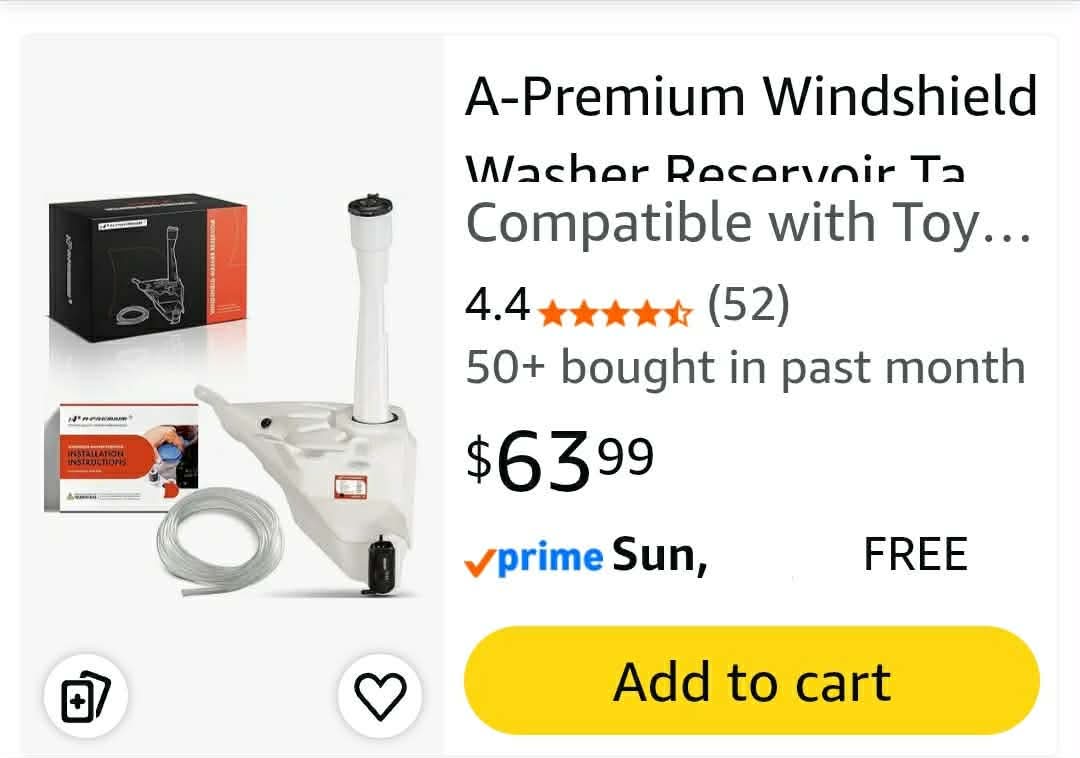 A-Premium Windshield Washer Reservoir Tank Assembly - Image 2