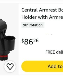 Alternative view of Central Armrest Box, Water Cup Holder with Armrest Center Console Replacement