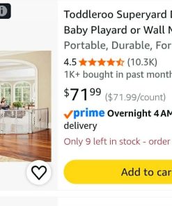 Alternative view of Toddleroo Superyard Duo 6-Panel Baby Playard or Wall Mount Barrier; Lt Gray