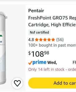 Alternative view of GRO75 Replacement Cartridge, High Efficiency Reverse Osmosis Membrane
