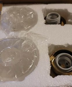 Alternative view of Set of 2 Wall Sconces for Bathroom, Brushed Gold