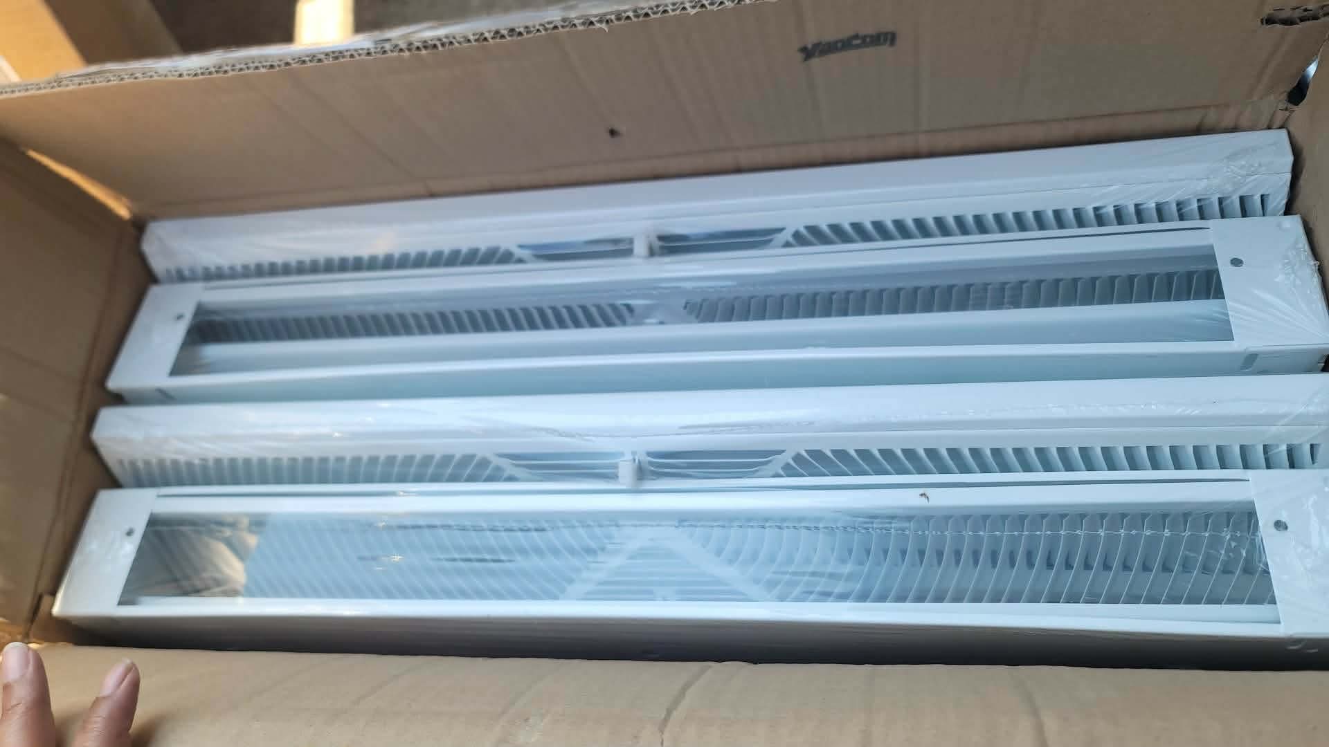 4 Pcs Baseboard Register Vent 24 Inch Duct Opening Size Baseboard Vent Covers - Image 3