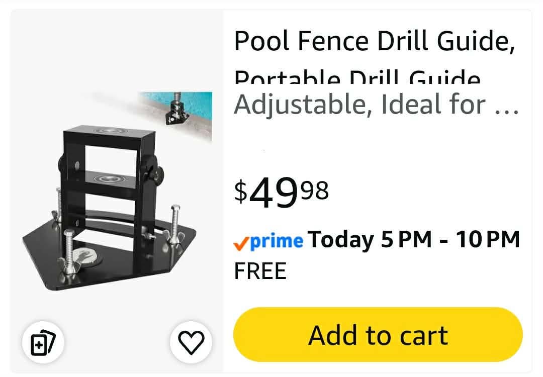 Pool Fence Drill Guide, Portable Drill Guide, Anchor Hole Size 5/8" - Image 2