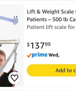 Alternative view of Lift & Weight Scale for Bedridden Patients – 500 lb Capacity