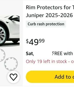 Alternative view of Rim Protectors for Tesla Model Y Juniper 2025-2026 20" Helix Wheel Rim Covers