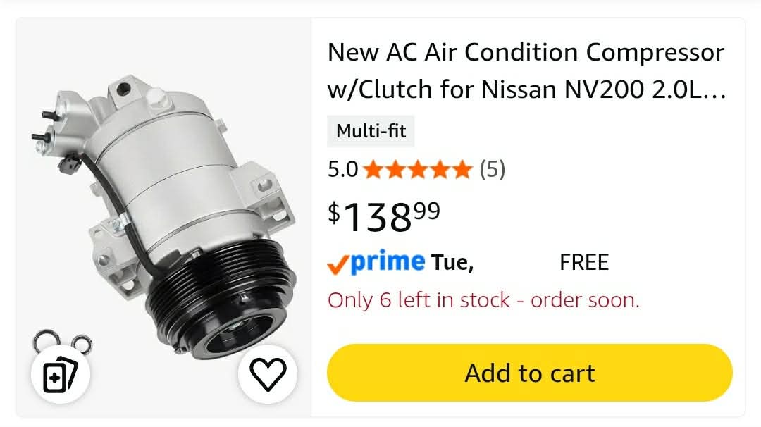 AC Air Condition Compressor w/Clutch for Nissan - Image 11