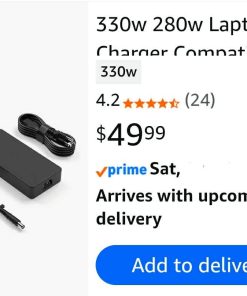 Alternative view of 330w 280w Laptop Charger Compatible with Dell Alienware