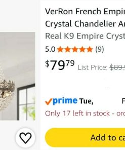 Alternative view of French Empire 4-Light Crystal Chandelier Antique Pendant Lighting