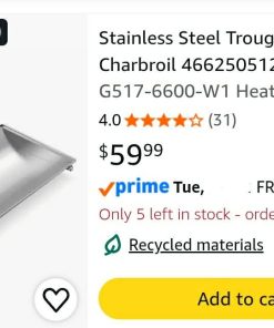 Alternative view of Stainless Steel Trough for Charbroil