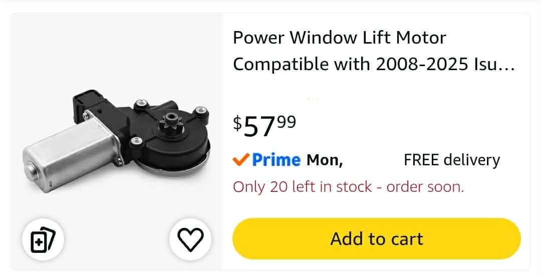 Power Window Lift Motor - Image 2