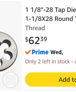 Alternative view of 1 1/8"-28 Tap Die Set Right Hand 1-1/8X28 Round Tool RH Cutting 1 1/8-28 Thread