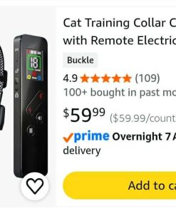 Alternative view of Cat Training Collar Cat Bark Collar with Remote Electric Cats Shock Collar 3300FT IP67 Waterproof 3 Training Modes