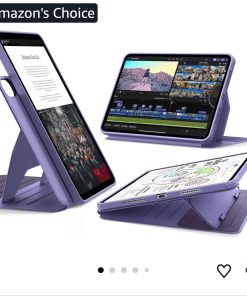 iPad Air 13 Inch Case Removable Magnetic Cover with Pencil Charging & Storage, Adjustable Portrait/Landscape Stand, 9 Standing Angles, Shift Series, Purple