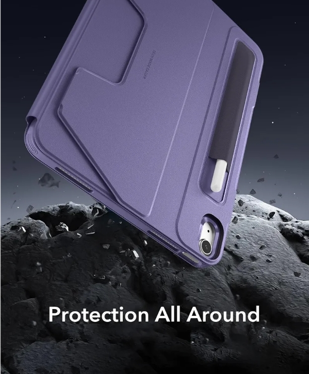 iPad Air 13 Inch Case Removable Magnetic Cover with Pencil Charging & Storage, Adjustable Portrait/Landscape Stand, 9 Standing Angles, Shift Series, Purple - Image 11