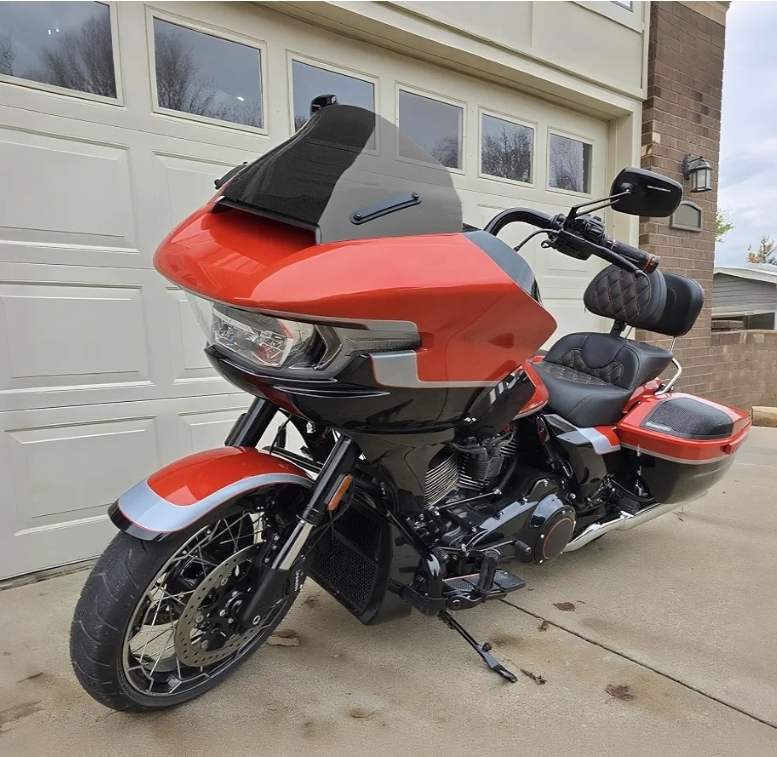Road Glide Windshield 13.5" Wave Fairing Windscreen Cover for Harley, Black - Image 6