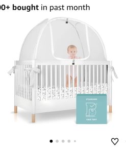 Crib Tent to Keep Baby from Climbing Out – Breathable Pop-Up Crib Net to Keep Baby in, Anti-Climb Safety Cover