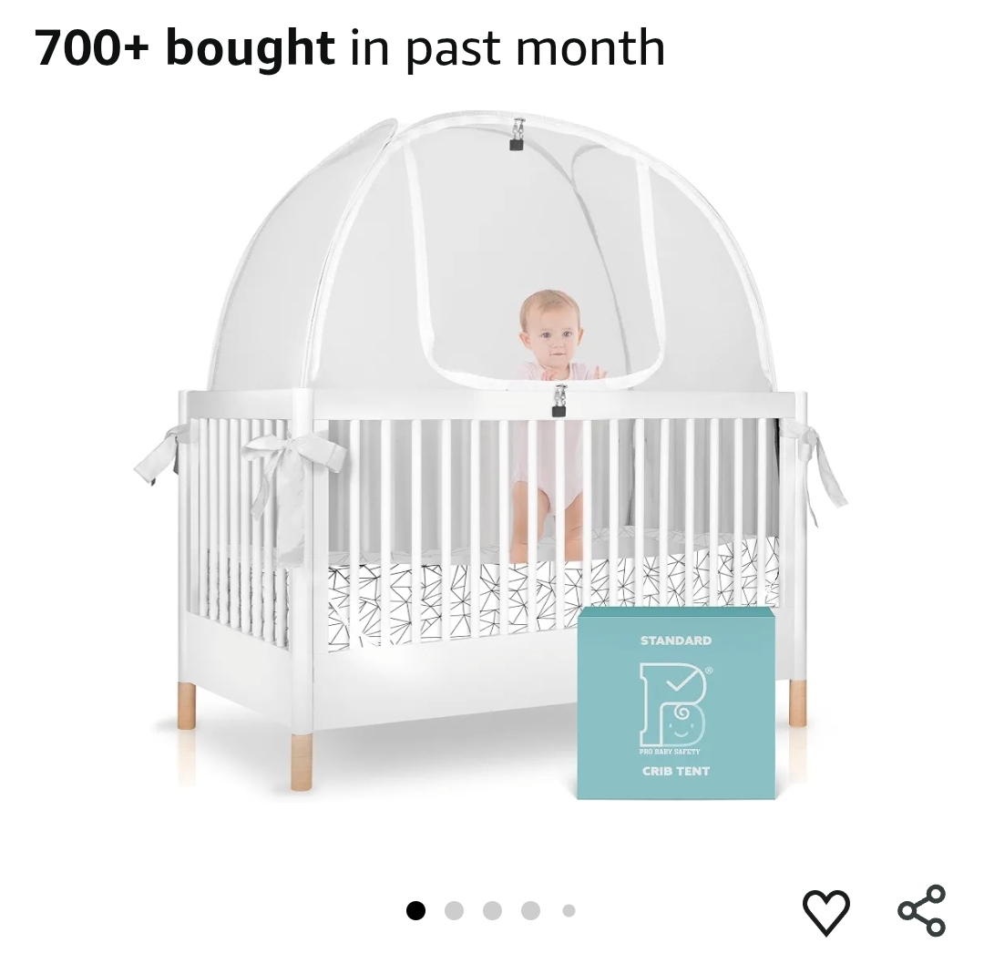 Crib Tent to Keep Baby from Climbing Out – Breathable Pop-Up Crib Net to Keep Baby in, Anti-Climb Safety Cover