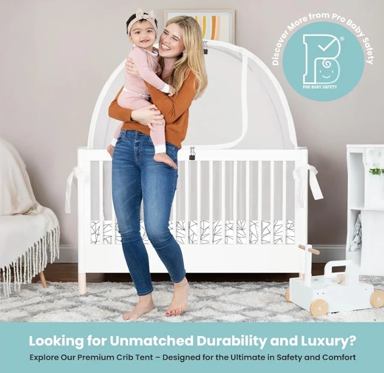 Crib Tent to Keep Baby from Climbing Out – Breathable Pop-Up Crib Net to Keep Baby in, Anti-Climb Safety Cover - Image 8