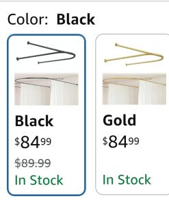 Alternative view of Black U Shaped Room Divider Curtain Rod 90.55" x 47.24" Rod with Ceiling Support Curtain Track, Privacy Divider