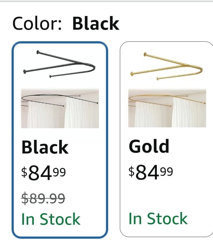 Black U Shaped Room Divider Curtain Rod 90.55" x 47.24" Rod with Ceiling Support Curtain Track, Privacy Divider - Image 2