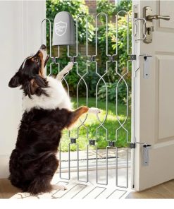 Retractable Dog Gate for Front Door, 24.4" Wx35 H