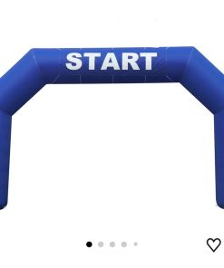Blue Inflatable Arch 20ft, Inflatable Start Finish Line Racing Arch with Air Blower