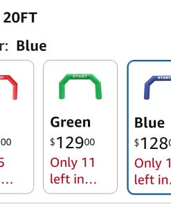 Alternative view of Blue Inflatable Arch 20ft, Inflatable Start Finish Line Racing Arch with Air Blower
